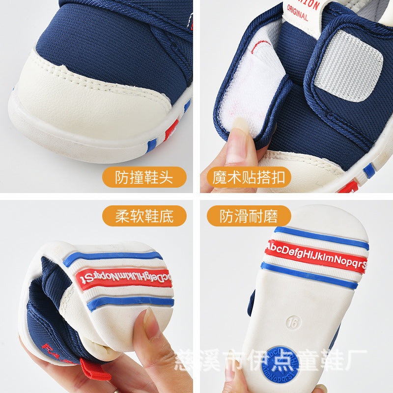Toddler shoes for boys, spring and autumn, 0-1-2 years old, soft sole breathable infant and toddler shoes for girls