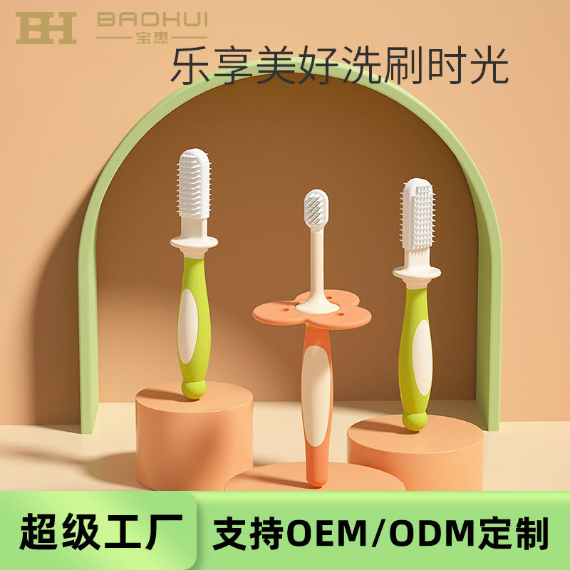 New arrival babby elephant male and female baby toothbrush 0-1 years old soft bristle toothbrush baby latex toothbrush kids milk toothbrush