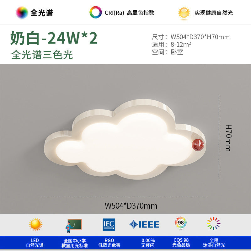 Cream wind living room light led ceiling light creative personality eye protection full spectrum master bedroom light room Zhongshan lighting