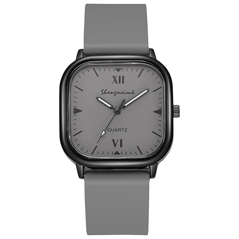 Shangmei square watch unisex fashion quartz watch minimalist trendy faux leather trim alloy manufacturer wholesale