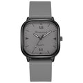 Shangmei square watch unisex fashion quartz watch minimalist trendy faux leather trim alloy manufacturer wholesale