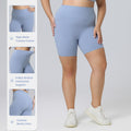Plus size high waisted biker shorts buttery soft yoga shorts