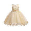 Plus size children's formal dress with rhinestone and lace detail - princess style for girls, perfect for piano recitals and special occasions