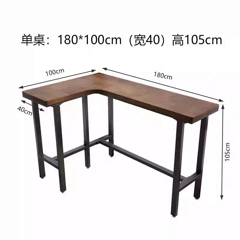 Balcony corner bench table casual solid wood l-shaped partition bar desk against the corner bedroom workbench for home