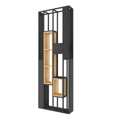 Nordic wrought iron screen shelf entrance office guest dining room partition floor flower stand creative decoration