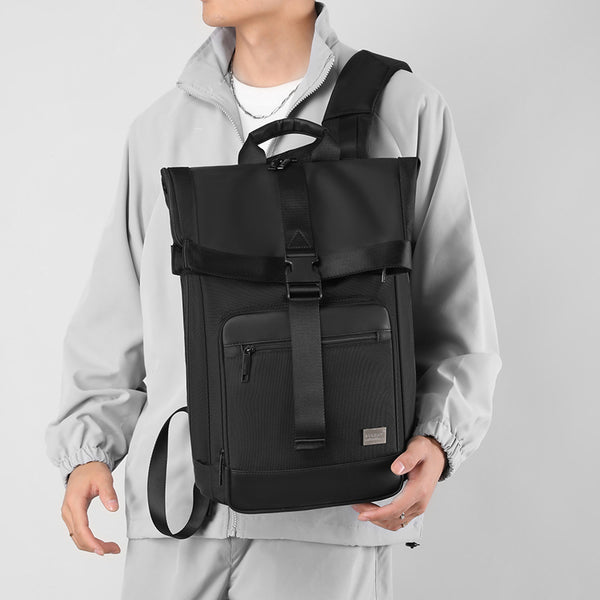 Large capacity temperament bag, urban commuter computer bag, trendy wear-resistant backpack, daily matching men's fashion bag