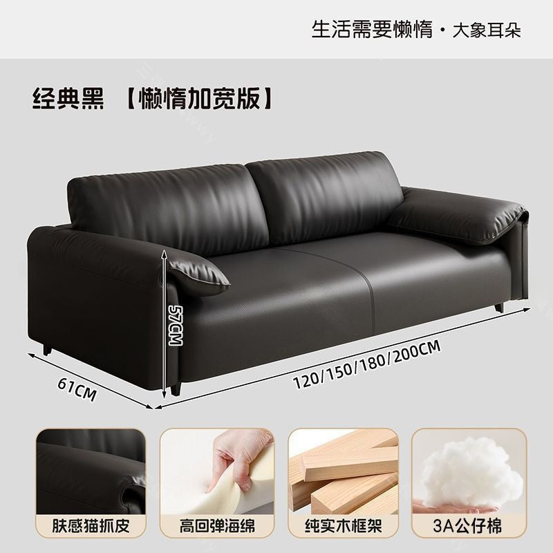 Sofa living room small apartment 2026 new arrival rental room double three-person rest area elephant ears lazy fabric sofa