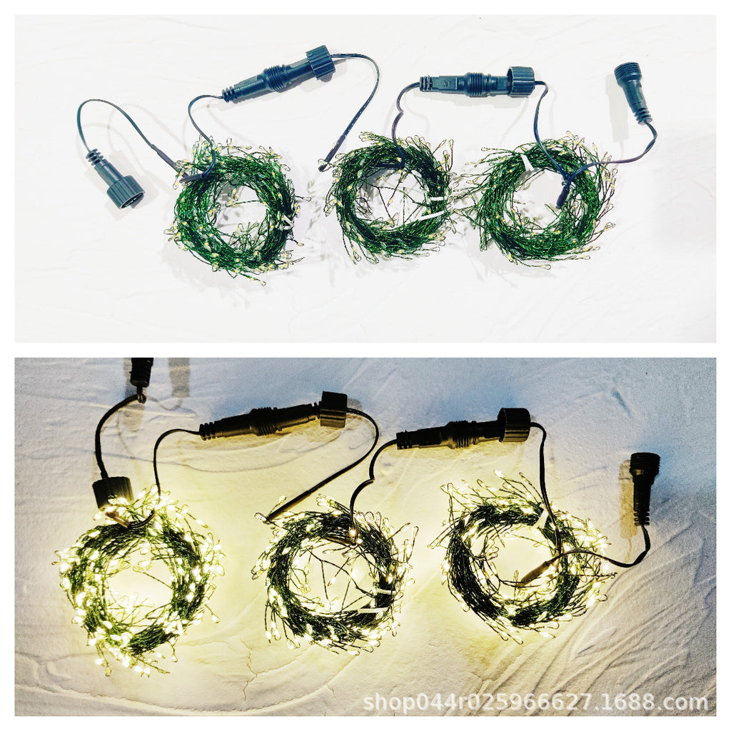 Korean LED copper wire firecracker light Xiaohongshu same Christmas tree decoration lights 31V series light string star flashing light