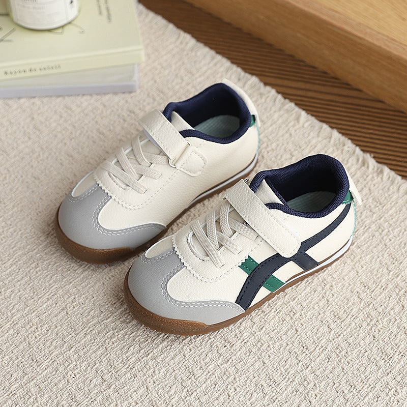 Kidswhite shoes forrest gump shoes autumnew arrivalgirl shoes leather double mesh children's shoes korean style boys sports shoes