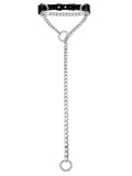 European and american new lariat heart necklace o-ring sliding chain necklace hip hop punk rock stainless steel pendant