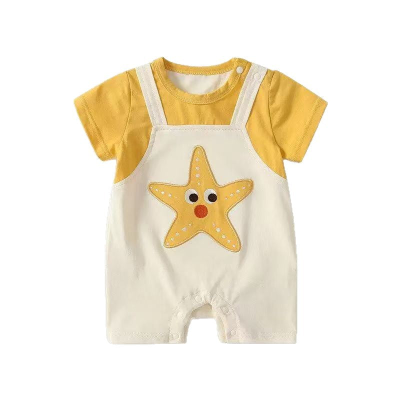 Summer romper baby newborn infant clothes summer thin casual versatile infant short sleeve crawling suit summer style