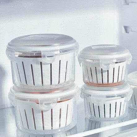 Food storage box Household transparent food display box Microwave oven heating pickles cold dishes Sealed fresh-keeping box