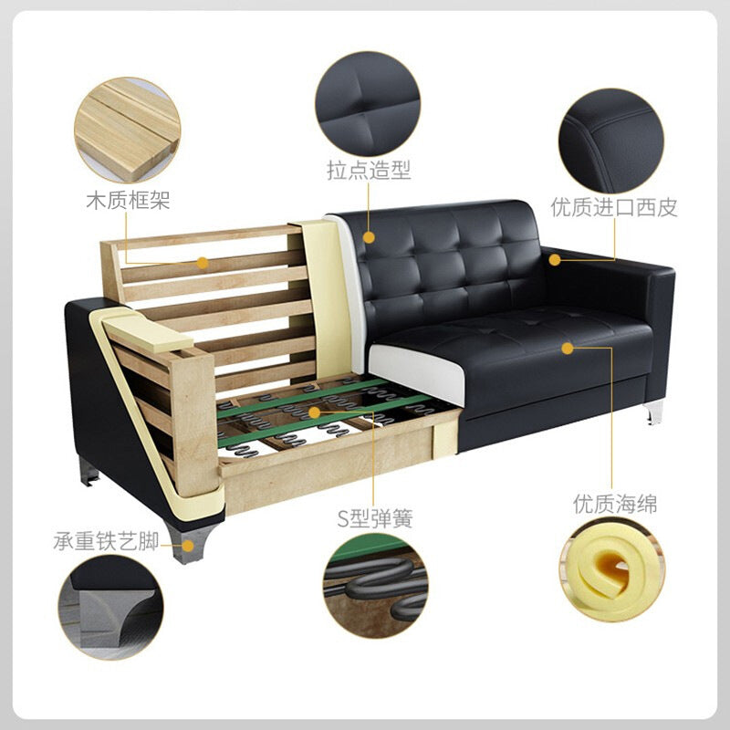 Saint li office sofa - reception, meeting, and negotiation sofa - compact and minimalist design for small spaces