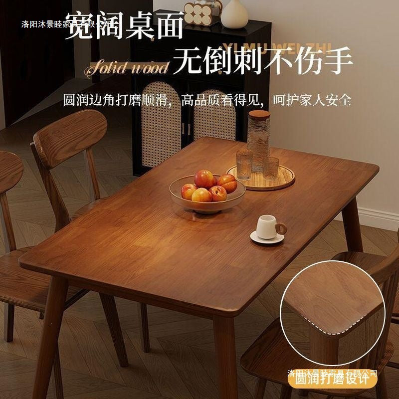 Solid wood dining table rectangular dining table nordic dining table solid wood computer desk for home small apartment dining table student desk
