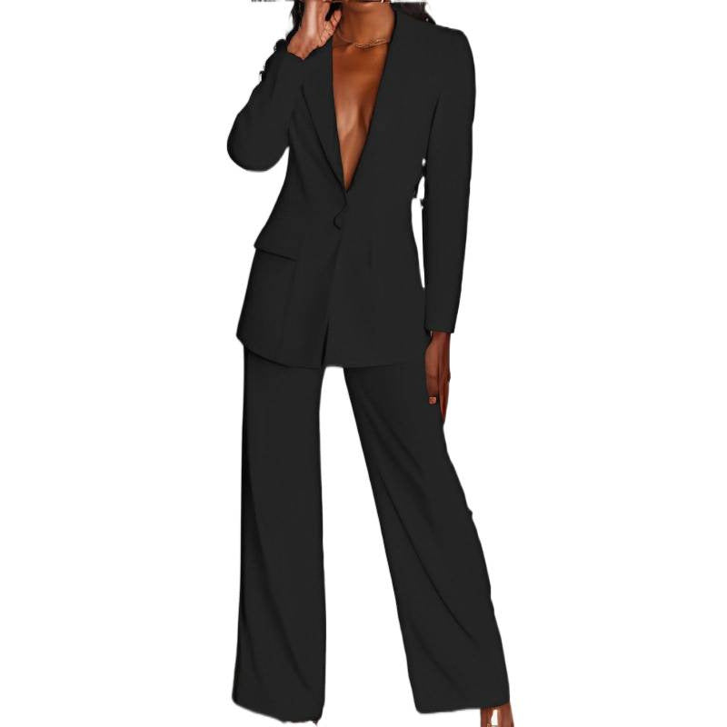 Shipped to europe and the us:  autumn new arrival casual fashion suit set - elegant two-piece blazer