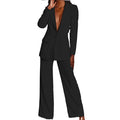 Shipped to europe and the us:  autumn new arrival casual fashion suit set - elegant two-piece blazer