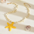 Wholesale seashell necklaces - european & american cross-border ocean-inspired jewelry - luxury, niche design, resin starfish autumn/winter necklaces