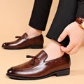 2023 summer new men's leather shoes - plus size business formal casual dress shoes - wedding lace-up men's footwear