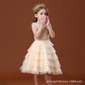 Custom-made girls' formal dresses, cake skirts, black swan tutu dresses, european and american style puffy skirts, children's birthday girl dresses