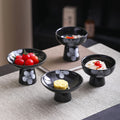 Vintage-inspired, niche design tall dessert cups - ceramic, high-style fruit, dessert, and tea tray
