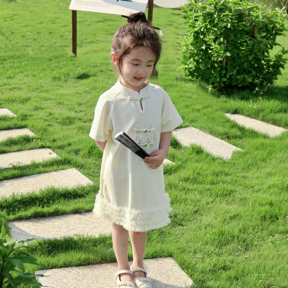 Chinese style girl's dress -  summer new arrival - short sleeve, stylish, slimming qipao dress