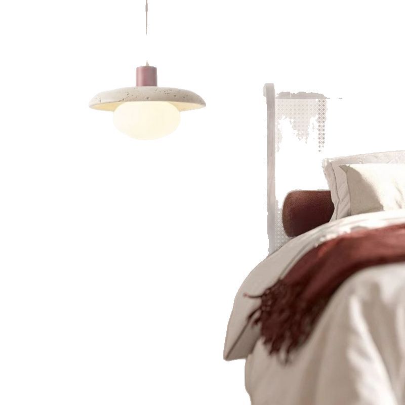 Yellow travertine bedroom bedside chandelier Japanese wabi-sabi retro restaurant chandelier designer homestay restaurant chandelier