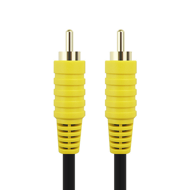 AV cable Lotus head double male audio cable subwoofer set-top box projector cable RCA male to male video cable