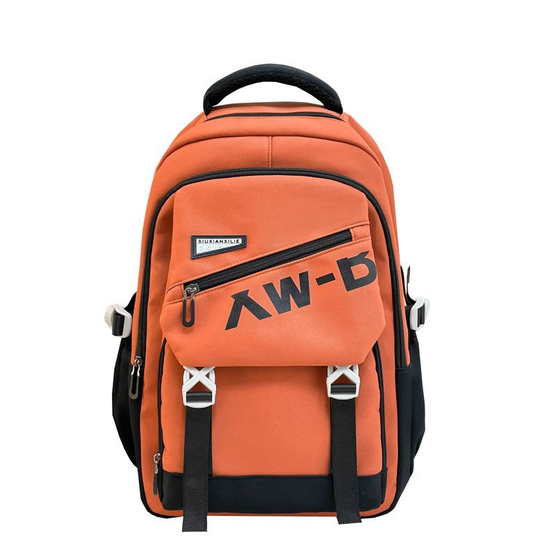 School bag Korean cute school bag female junior high school students high value niche large capacity multi-layer burden reduction college backpack