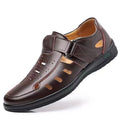 Summer hollow-out sandals for men - casual, breathable, soft sole, soft upper, perforated clogs - business casual dad shoes for middle-aged and elderly men - 2024 collection