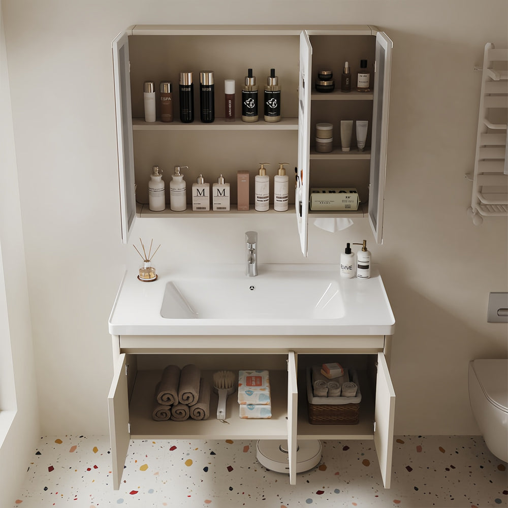 Thickened honeycomb aluminum bathroom cabinet ceramic all-in-one basin bathroom bathroom cabinet wash basin wash basin wash basin combination