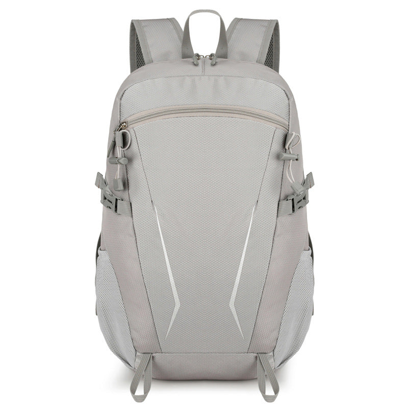 New outdoor hiking mountaineering backpack contrasting colors, lightweight and large-capacity folding bag, short-distance travel sports backpack.