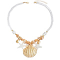 Bohemian shell pendant wholesale cross-border ocean style starfish beaded rope chain women's unique design jewelry necklace