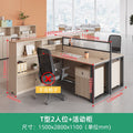T-shaped 2-person + movable cabinet