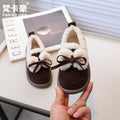 Vancahao kids cotton shoes winternew arrivalgirlsmoke plussheep fur shoes soft bottomretro bean shoes