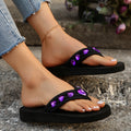 2025exportplus size36-42thick soleslimming look flip-flops wedge rhinestone women's slippersthick sole peach heart sandals