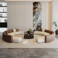 Italian-inspired light luxury hotel lobby reception & meeting sofa set - high-end, minimalist office furniture