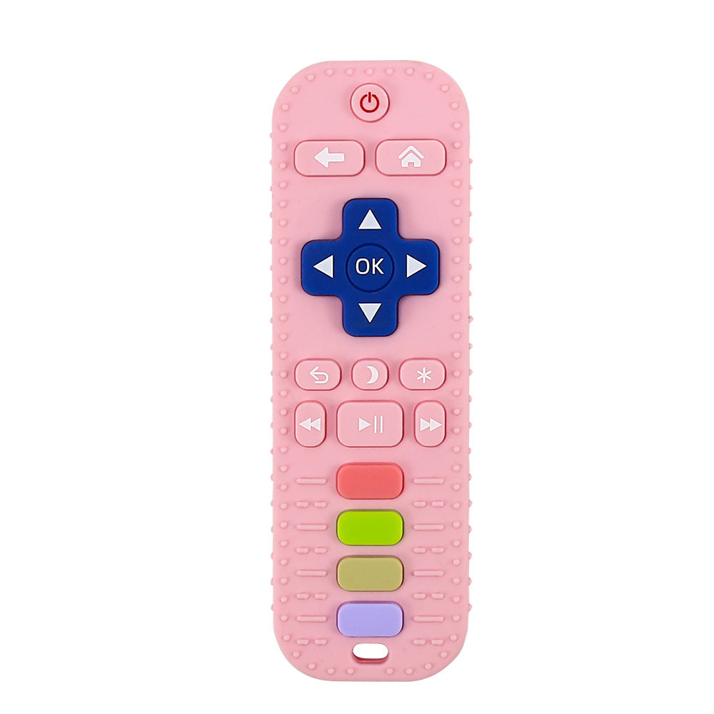 explosive product simulation button remote control baby toothpaste baby anti-eating hand grinding teeth food grade silicone toothpaste