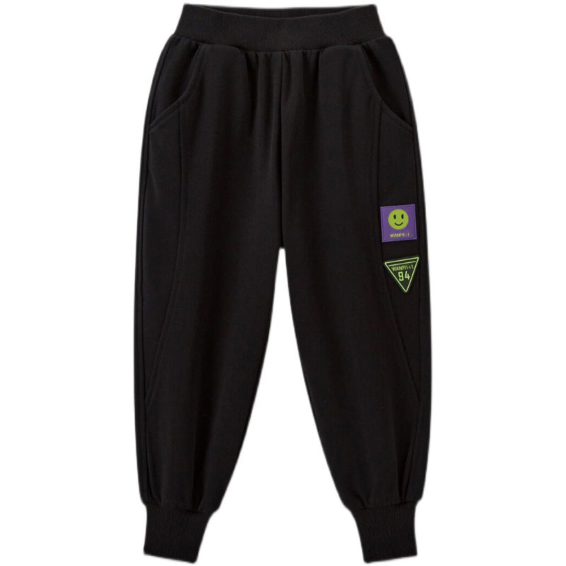 Boys' spring pants -  new spring collection - mid-to-large size kids' spring style - boys' casual sports sweatpants