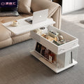 Living room multi-functional sofa side tableaccessible luxury creative balcony movable side cabinetaccessible luxury solid wood adjustablerotate coffee table