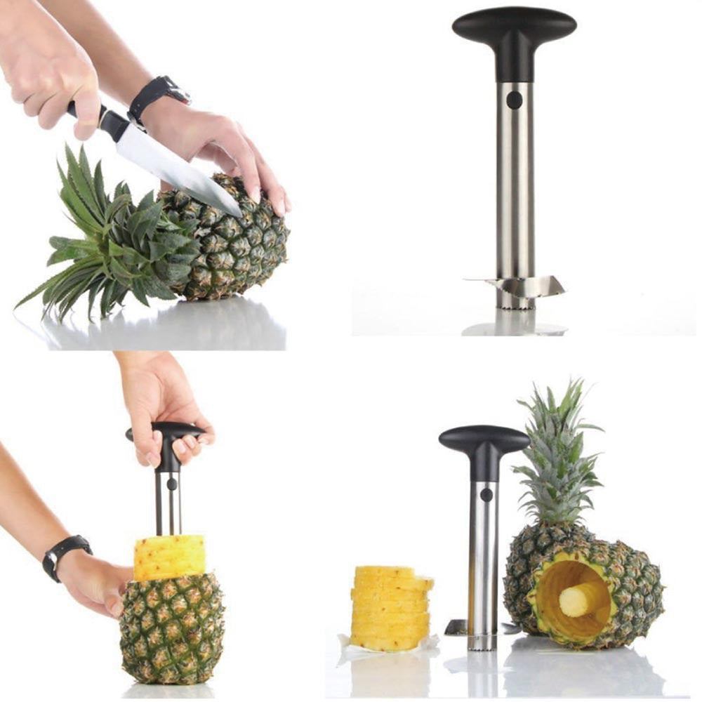 Stainless steel pineapple corer & slicer - pineapple peeler & separator - fruit separator & peeler - pineapple tool