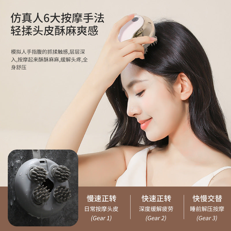 scalp massager - head massager for relaxation, wet & dry use, multi-region massage