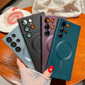 Suitable for samsung s25ultra liquid metal paint magnetic phone case s26 lens film anti-fall simple soft case a57