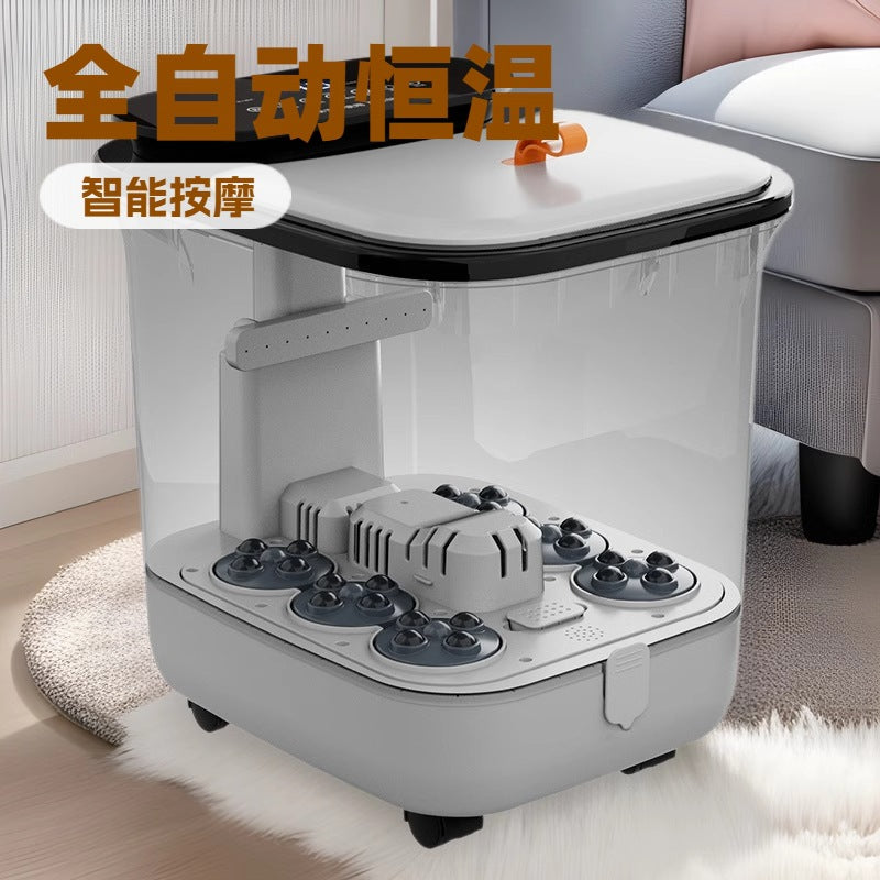 Electric foot bath bucket - deep bucket foot spa massager, fully automatic constant temperature heating, steaming foot soak, foot and calf soaking tub for home use