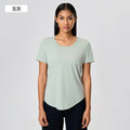 Summer lightweight loose-fit yoga short sleeve women's brushed breathable fitness top - quick-dry activewear for running and exercise (ds075)