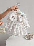 cross-border exclusive: sweet bow embroidered baby romper - triangle bodysuit/hoodie