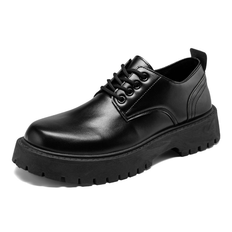 Men's leather derby shoes - business casual, spring collection, chunky sole, height increasing, trendy & comfortable