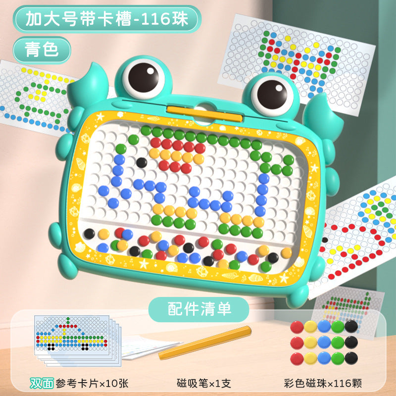 children's crab magnetic pen drawing board baby infant early education magnetic puzzle drawing board toddler magnetic suction