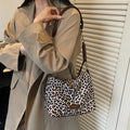 2025 new design leopard print shoulder & crossbody bag - large capacity tote bag - vintage effortless style fashion handbag