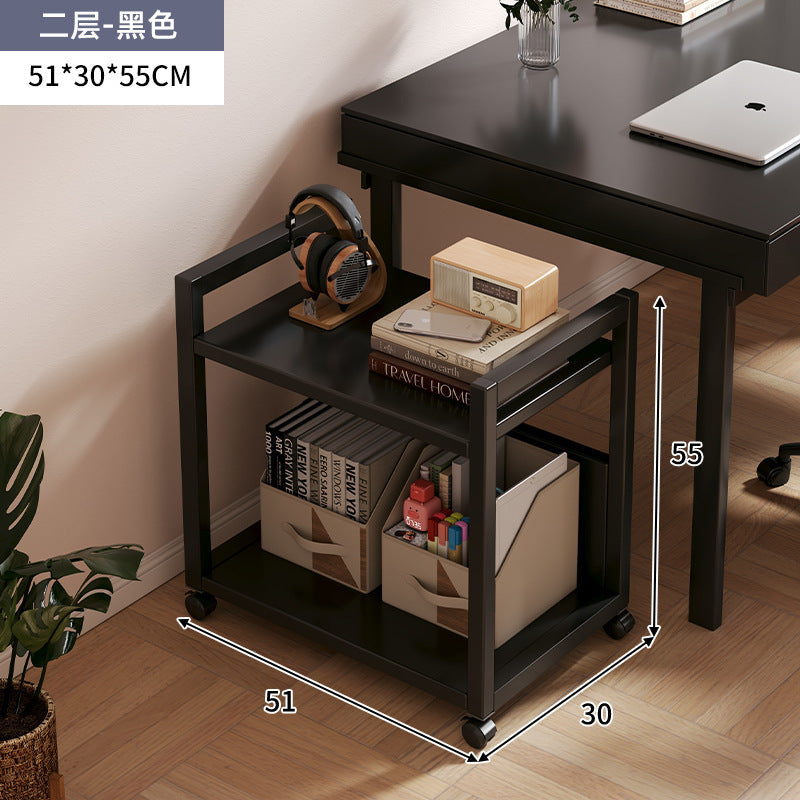 Removable printer rack office station trolley multi-layer storage rack document sorting host bracket