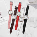 2023 new geneva watch: mother-of-pearl dial, geneva leather strap, large number fashion women's watch for export